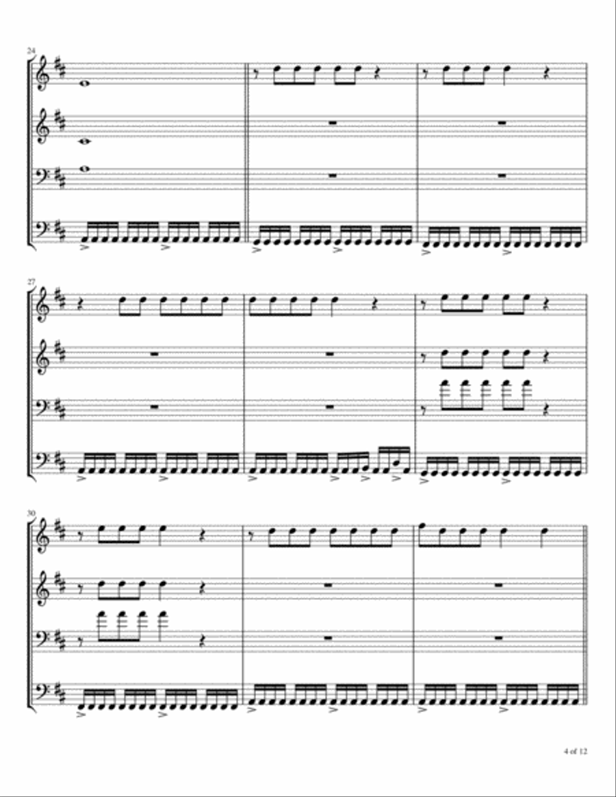 I Would Die 4 U Brass Ensemble scores gallery preview page 5