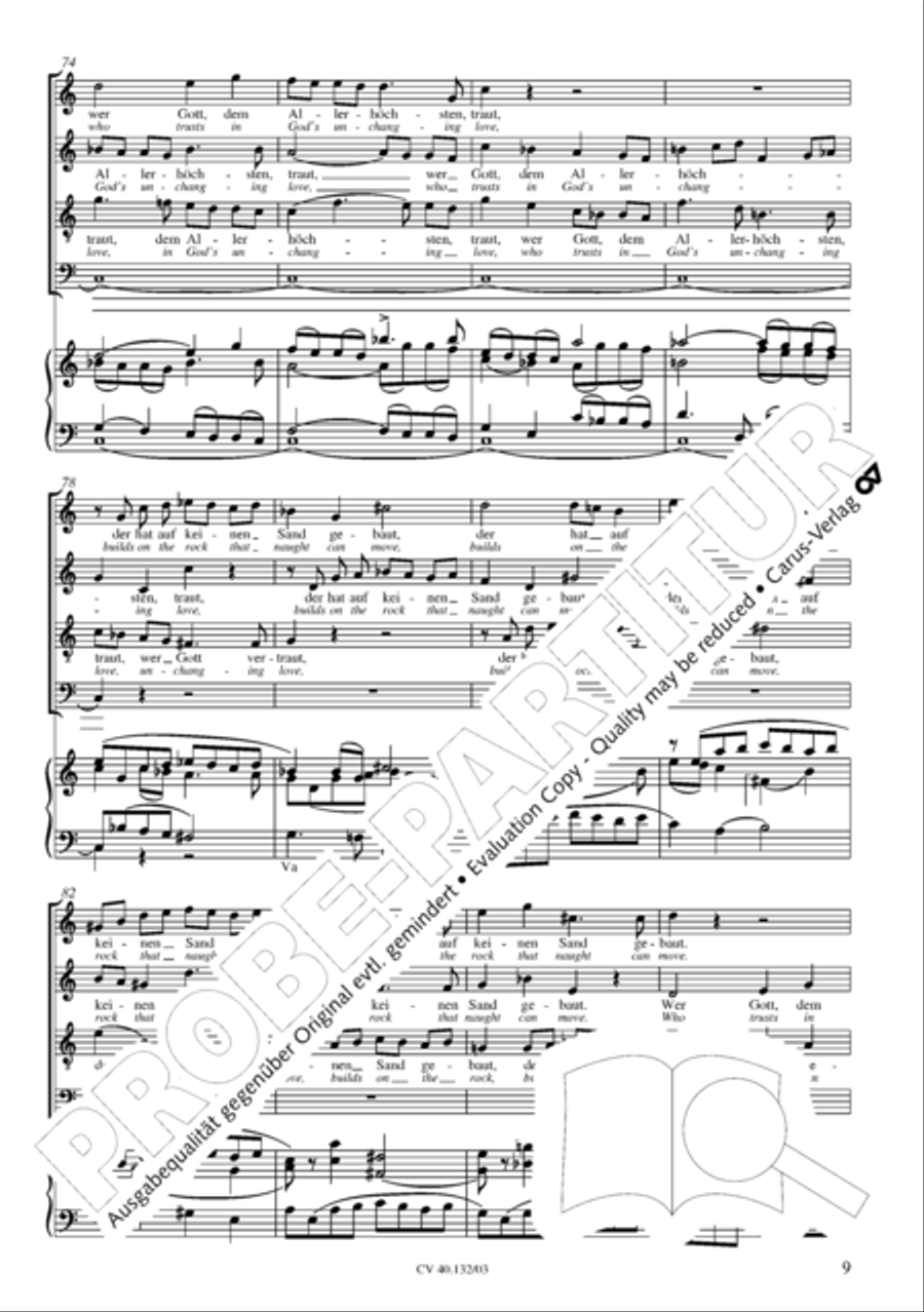 All those who seek God's sov'reign guidance (Wer nur den lieben Gott lasst walten) 4-Part scores gallery preview page 10