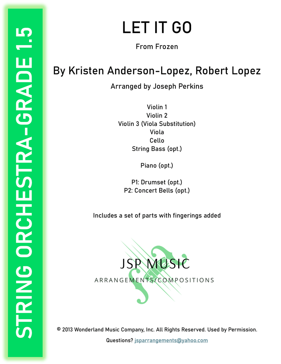 Let It Go String Orchestra scores gallery preview page 1
