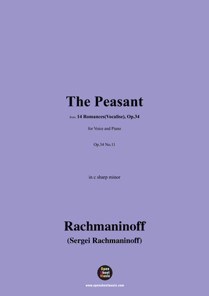 Book cover for Rachmaninoff-The Peasant,Op.34 No.11,in c sharp minor