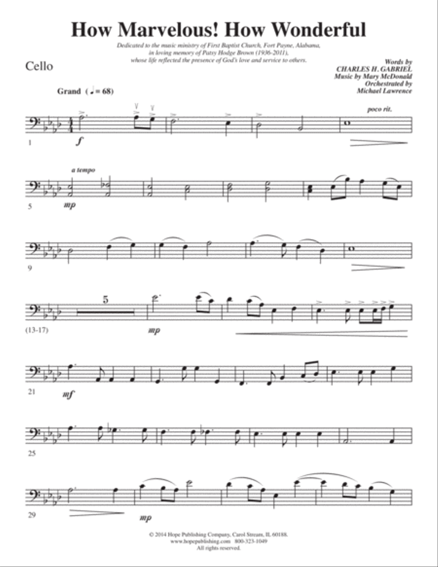 How Marvelous! How Wonderful! 4-Part scores gallery preview page 64