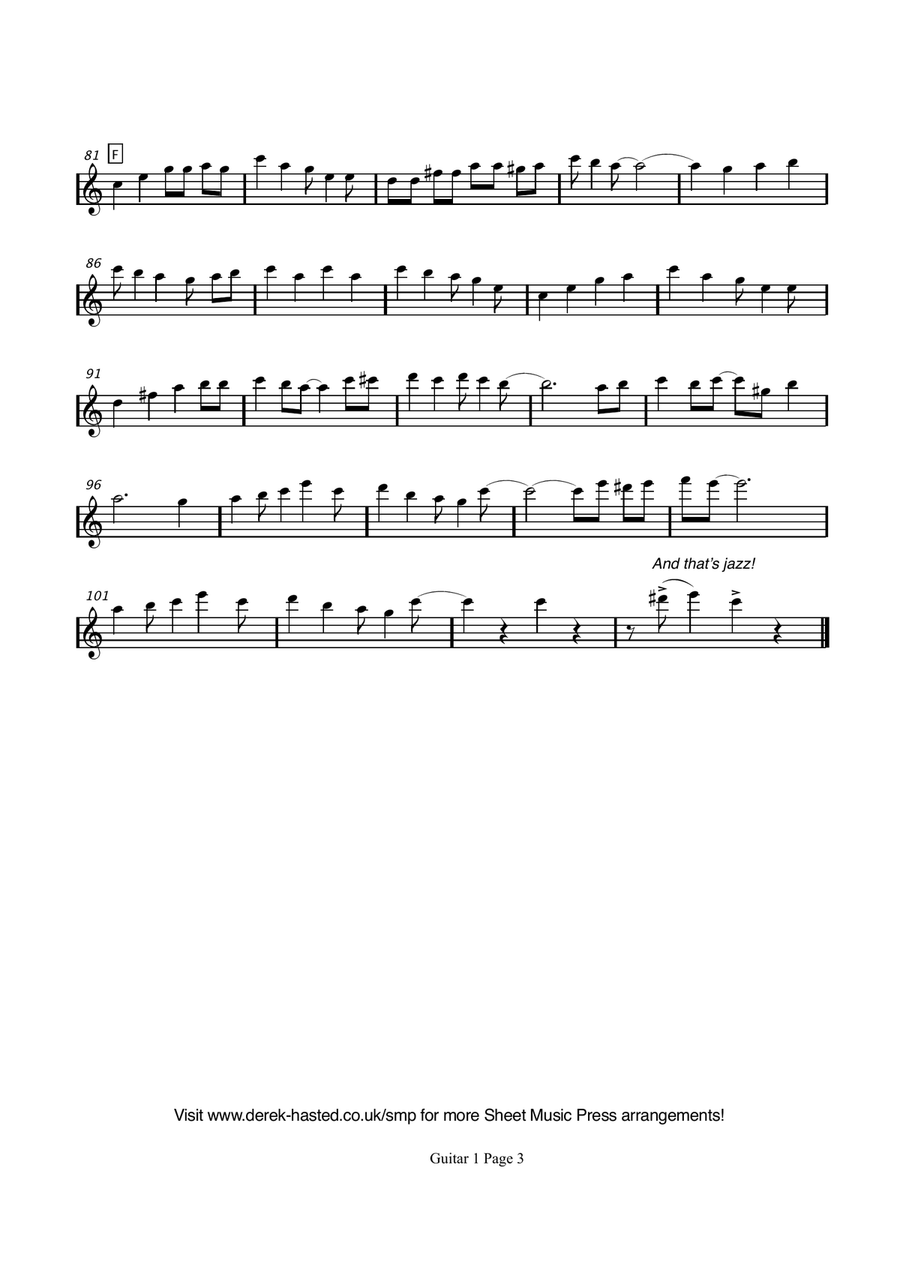 The Darktown Strutters' Ball Guitar Ensemble scores gallery preview page 5