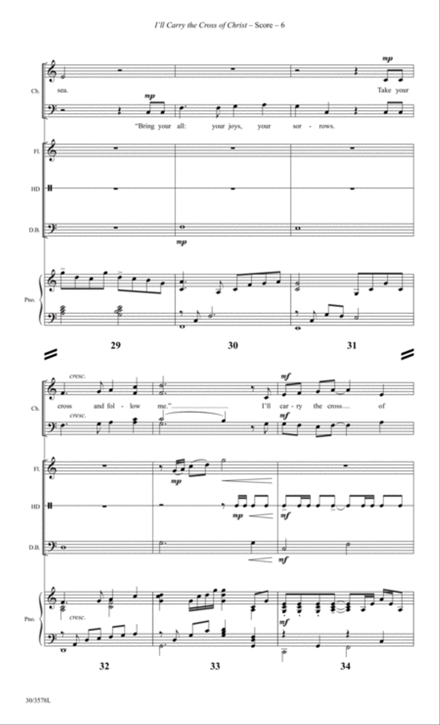 I'll Carry the Cross of Christ - Instrumental Ensemble Score and Parts Choir scores gallery preview page 8