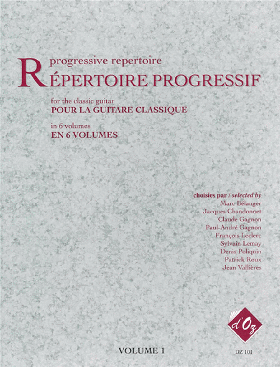 Répertoire progressif pour la guitare, vol. 1 Classical Guitar scores gallery preview page 1