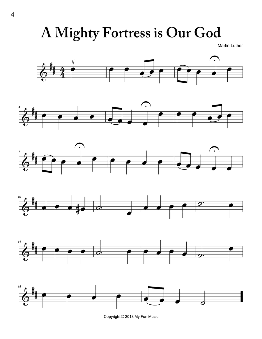 Violin Hymns for the Beginner Violin Solo scores gallery preview page 4