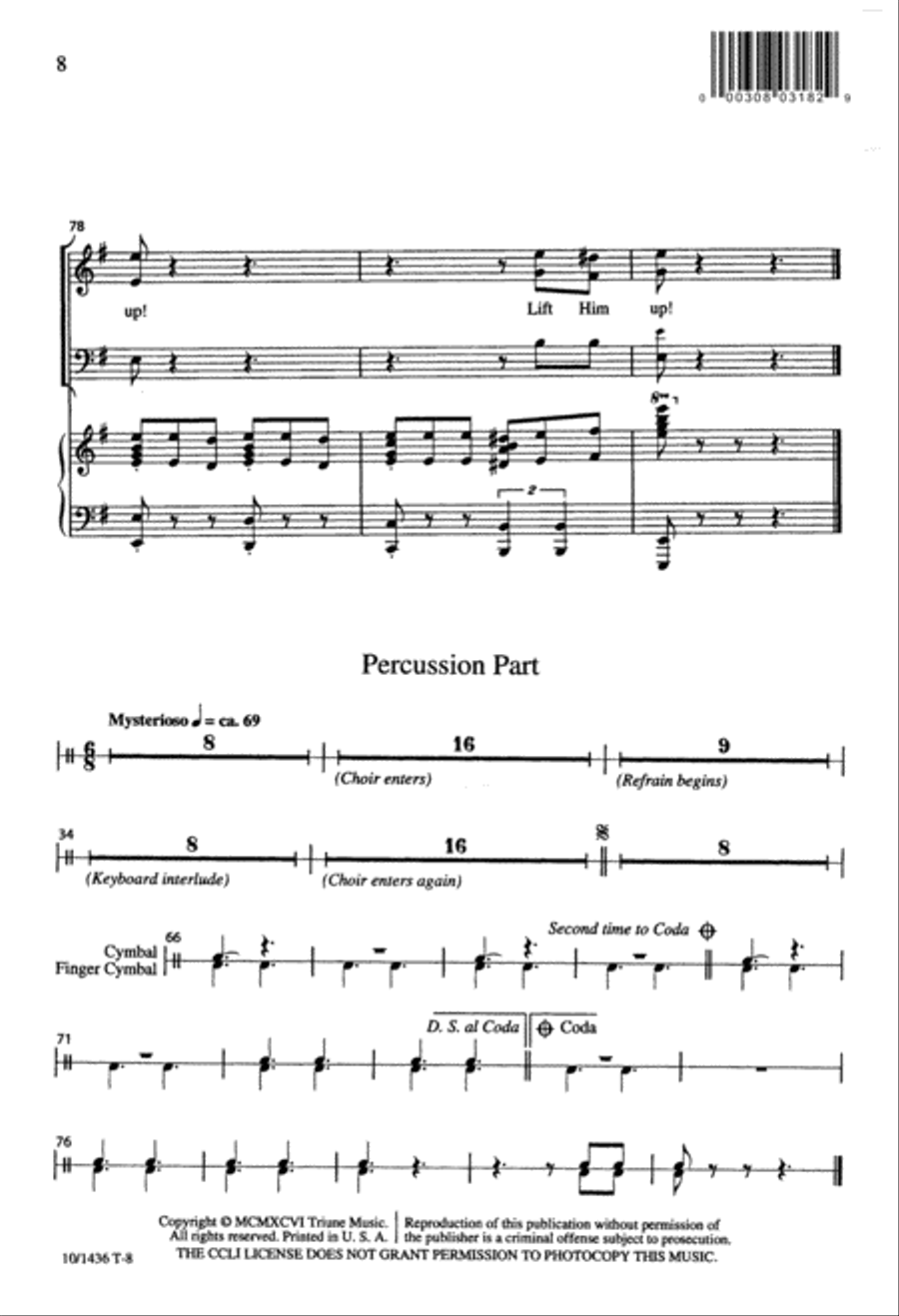 Lift Him Up 3-Part scores gallery preview page 8