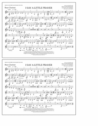 I Say a Little Prayer (arr. Jay Dawson) - Bass Clarinet