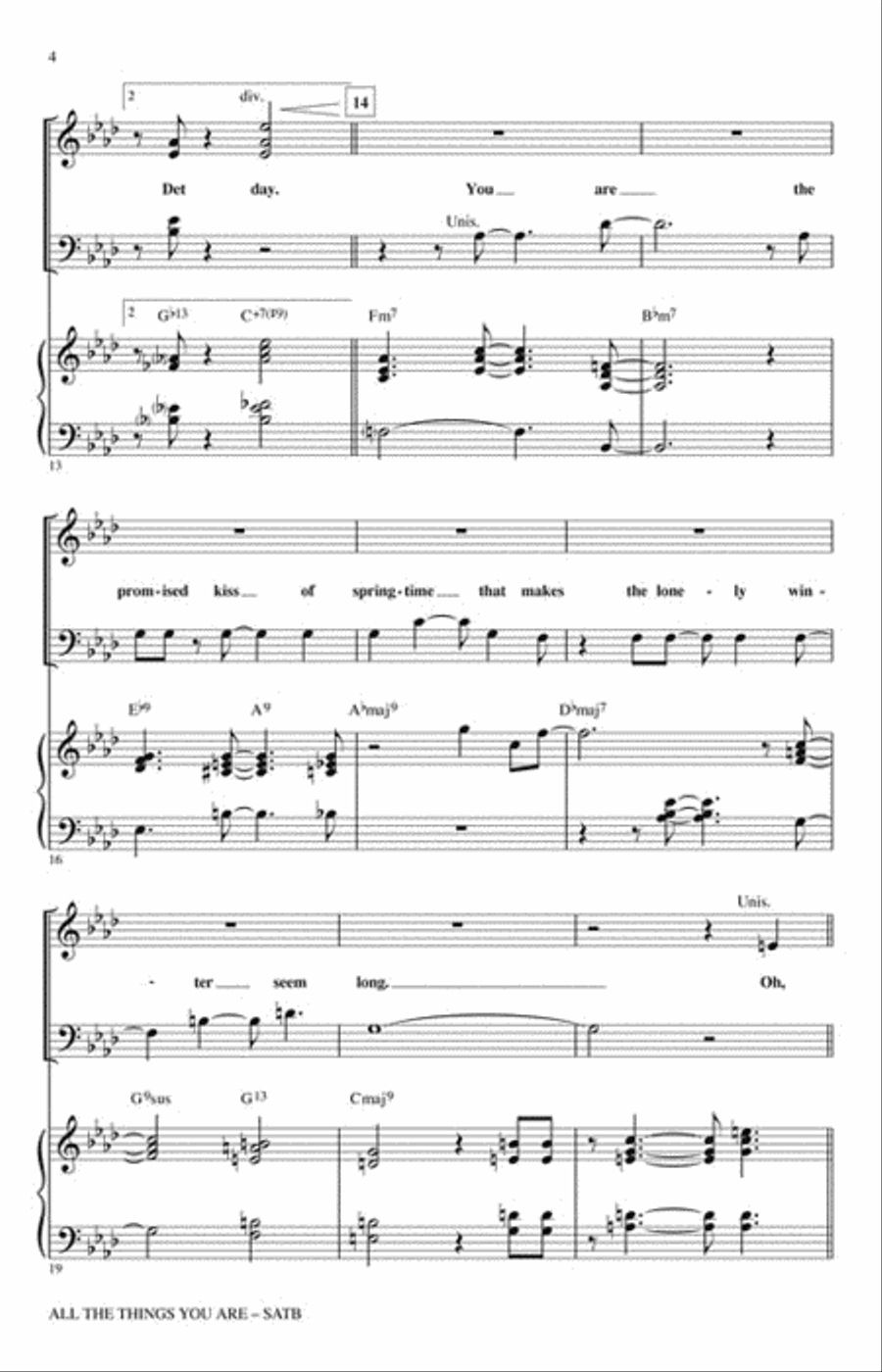 All the Things You Are 4-Part scores gallery preview page 3