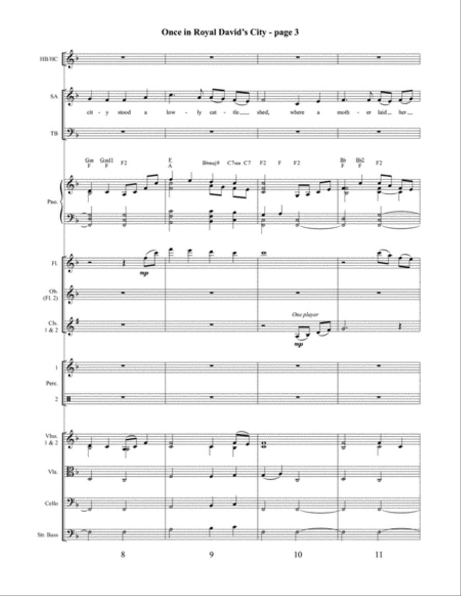Once in Royal David's City Orchestration (Digital) Orchestra scores gallery preview page 4
