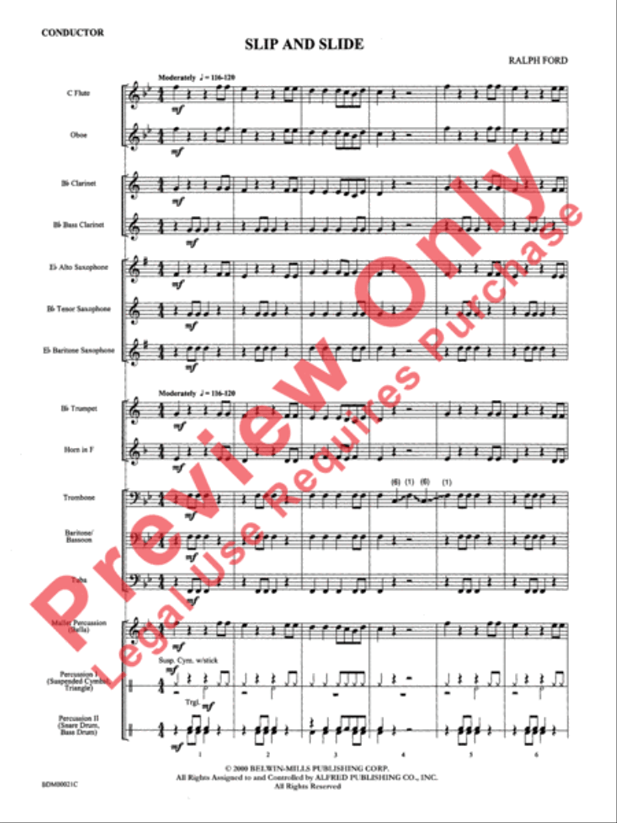Slip and Slide Concert Band scores gallery preview page 4