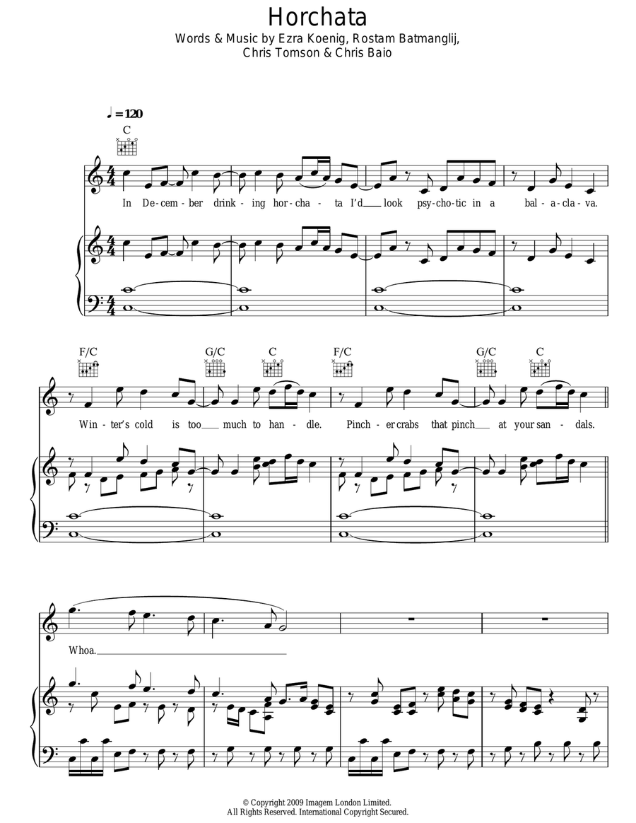 Horchata Guitar scores gallery preview page 1