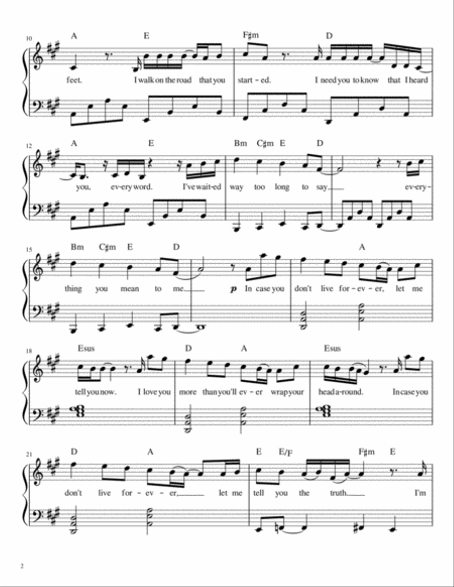 In Case You Don't Live Forever Voice scores gallery preview page 2
