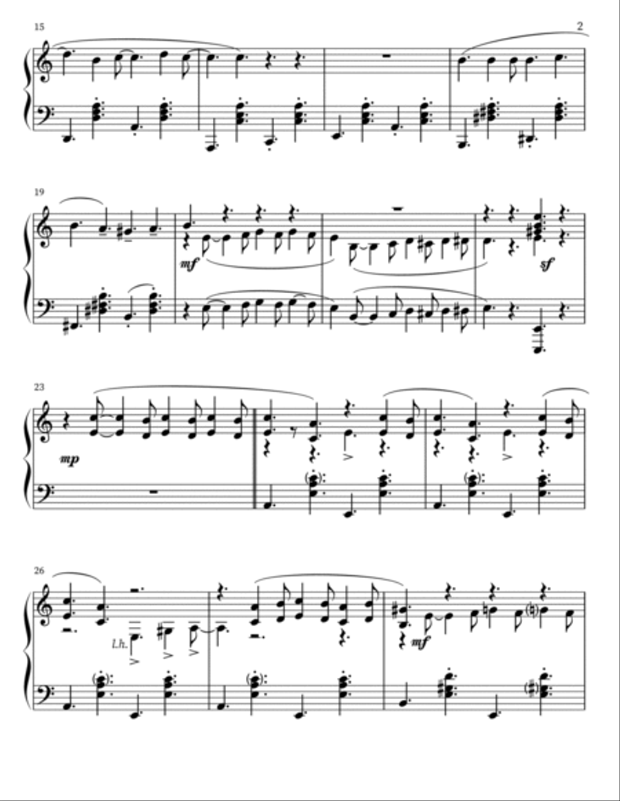 Tu Vuo Fa L'americano Piano Solo scores gallery preview page 3
