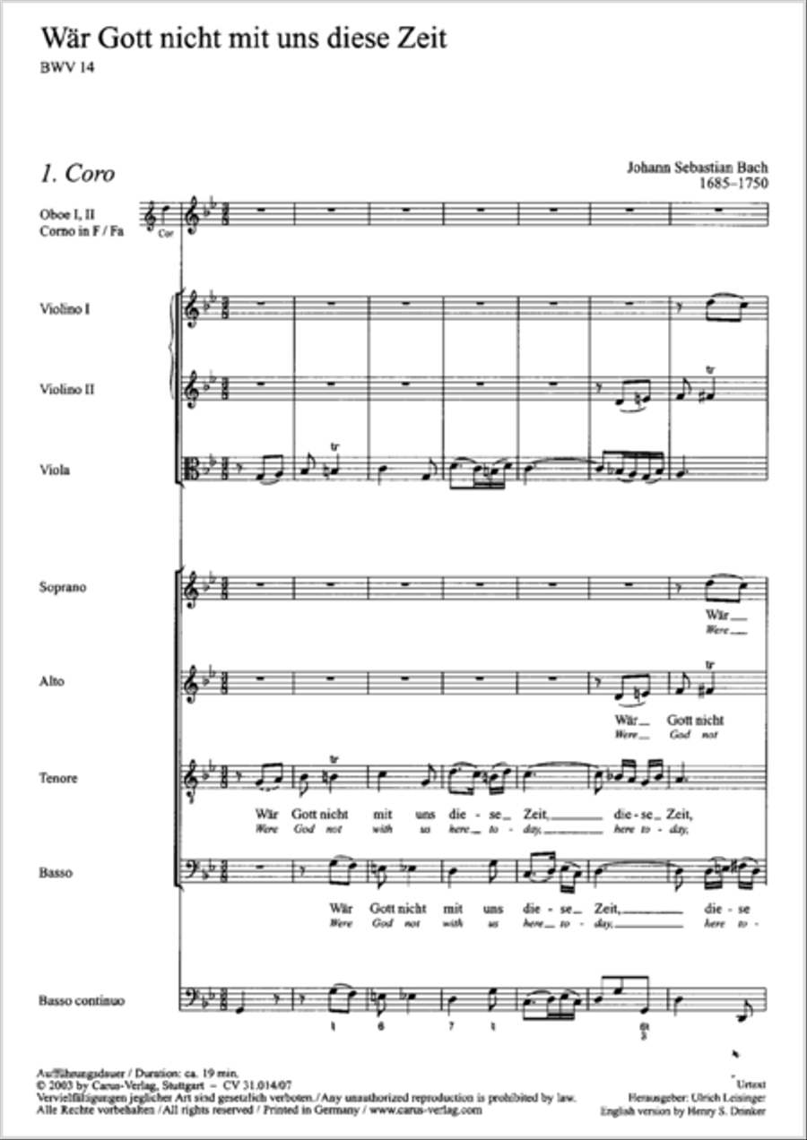 Were God not with us here today (War Gott nicht mit uns diese Zeit) STB scores gallery preview page 2