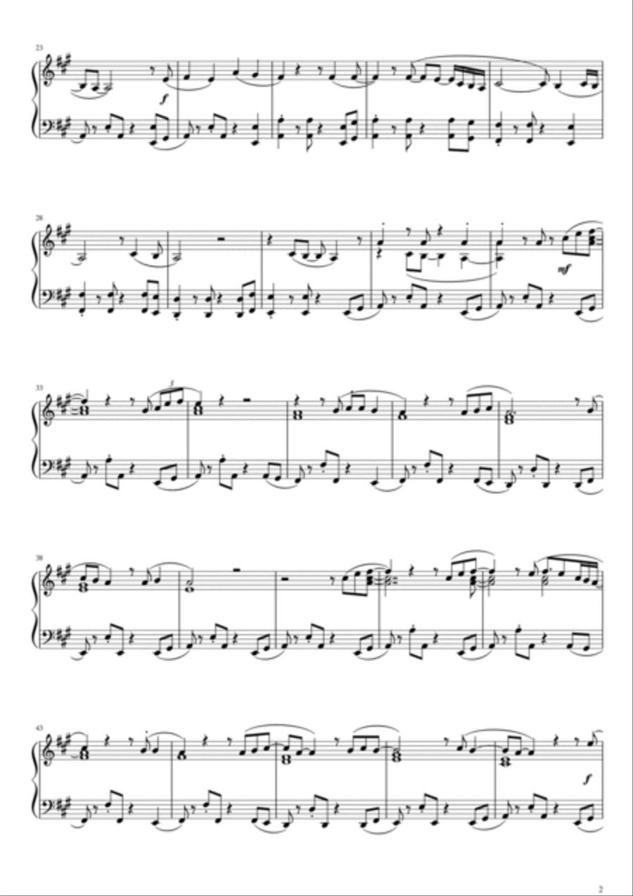 Stand By Me Piano Solo scores gallery preview page 2
