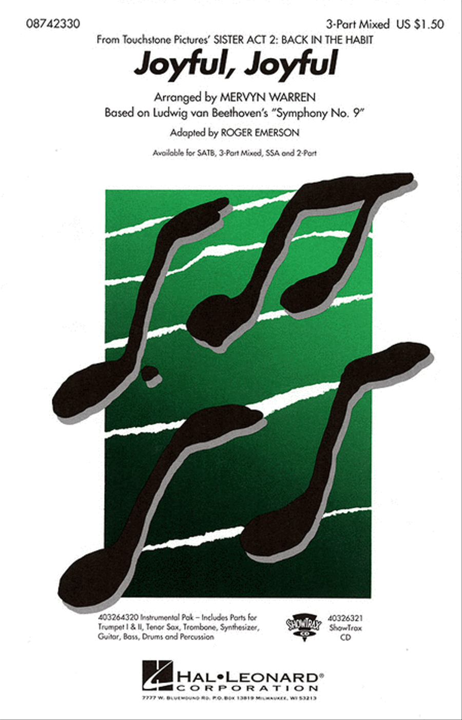 Joyful, Joyful 3-Part scores gallery preview page 1