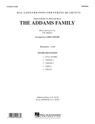 Book cover for The Addams Family (Theme) - Full Score