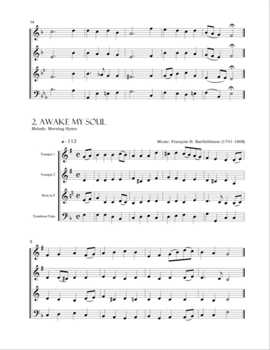 The Best Hymns of All Time (for Brass) Book 2 Brass Ensemble scores gallery preview page 4