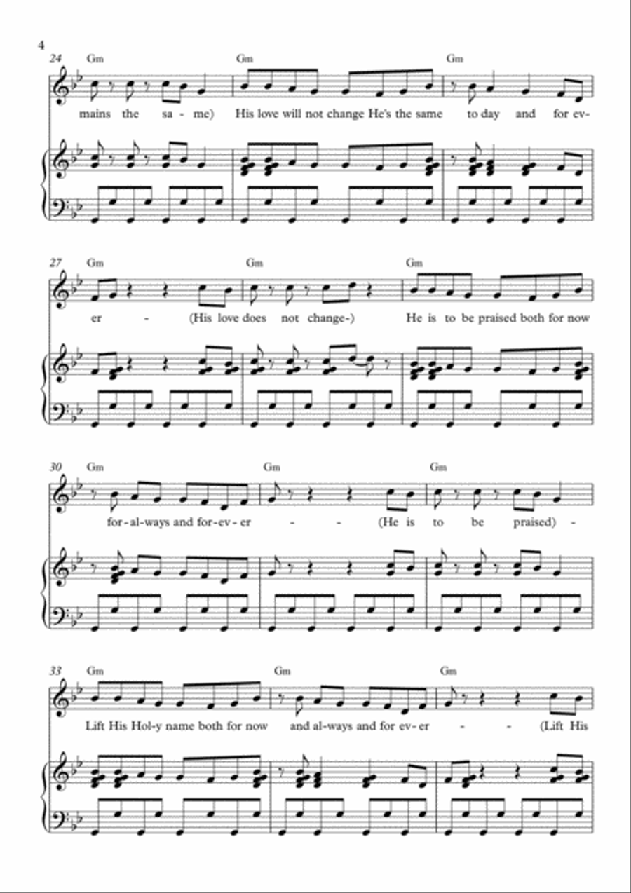 Jesus Is The Same Voice scores gallery preview page 4