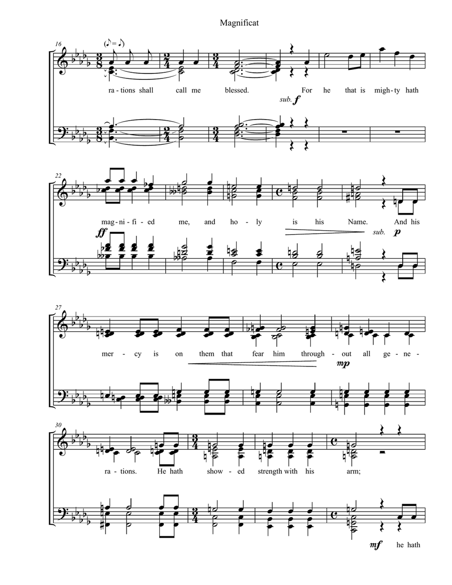 Sevice of Choral Evensong A Cappella scores gallery preview page 4