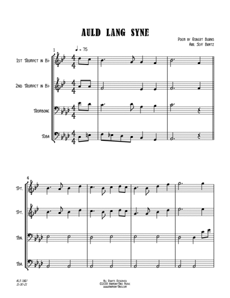 Auld Lang Syne (Brass Quartet) image number null