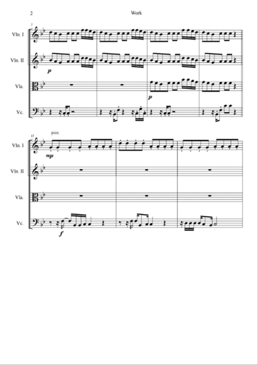 Work String Quartet scores gallery preview page 2