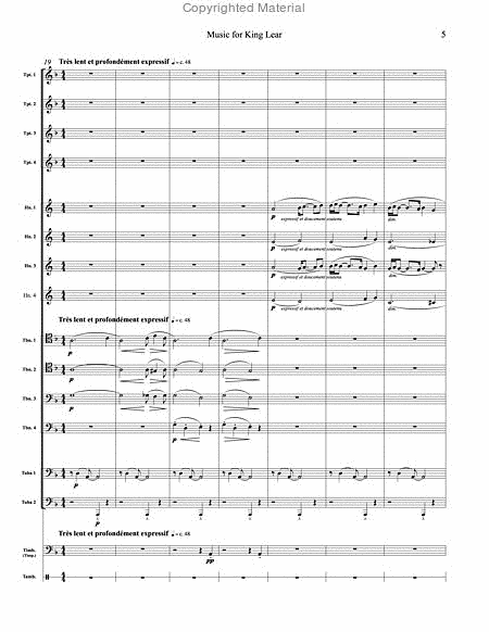 Music for King Lear for Large Brass Ensemble image number null