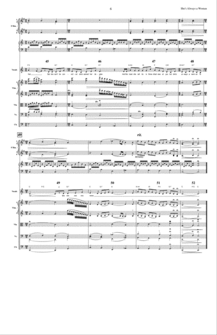 She's Always A Woman Large Ensemble scores gallery preview page 6