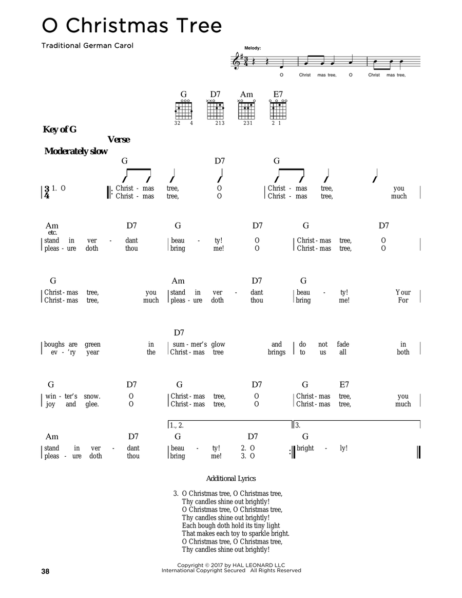 O Christmas Tree O Christmas Tree Guitar scores gallery preview page 1