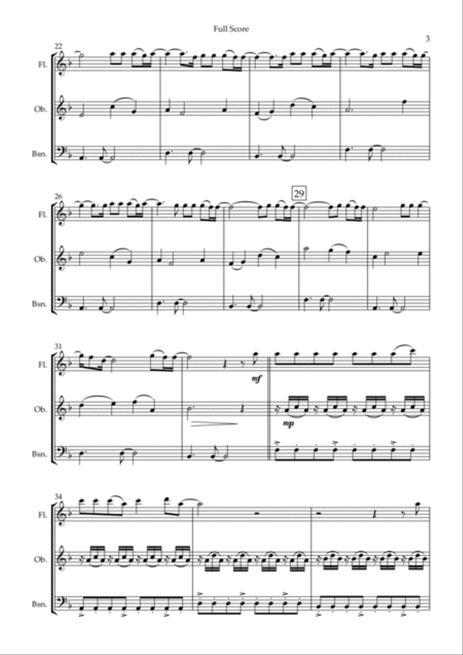 You Say You Say Woodwind Trio scores gallery preview page 3