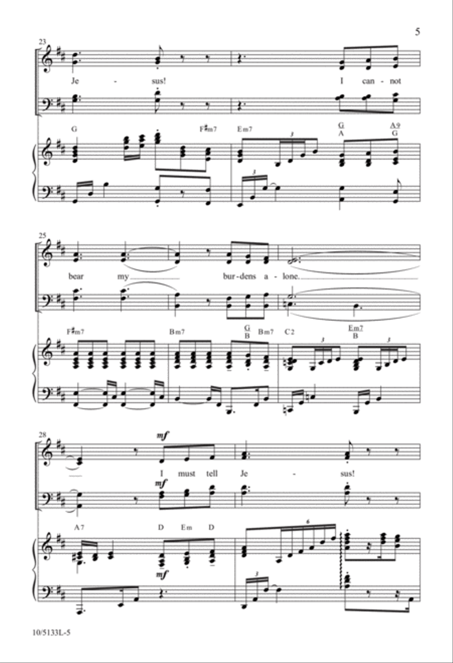 I Must Tell Jesus I Must Tell Jesus 4-Part scores gallery preview page 5