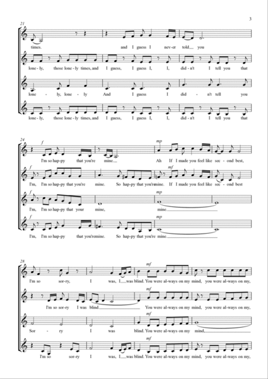 Always On My Mind SSAA scores gallery preview page 3