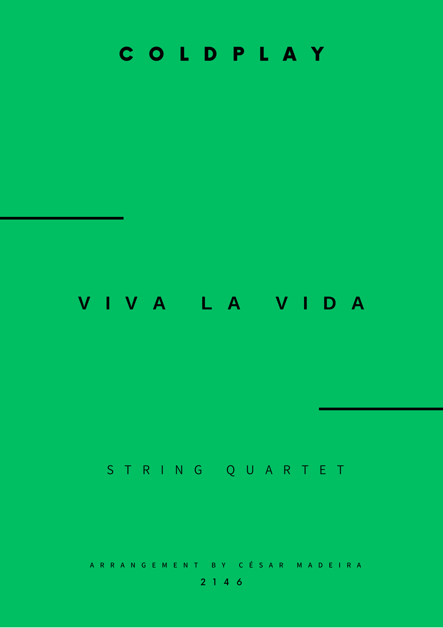 Viva La Vida - Score Only String Quartet scores gallery preview page 1