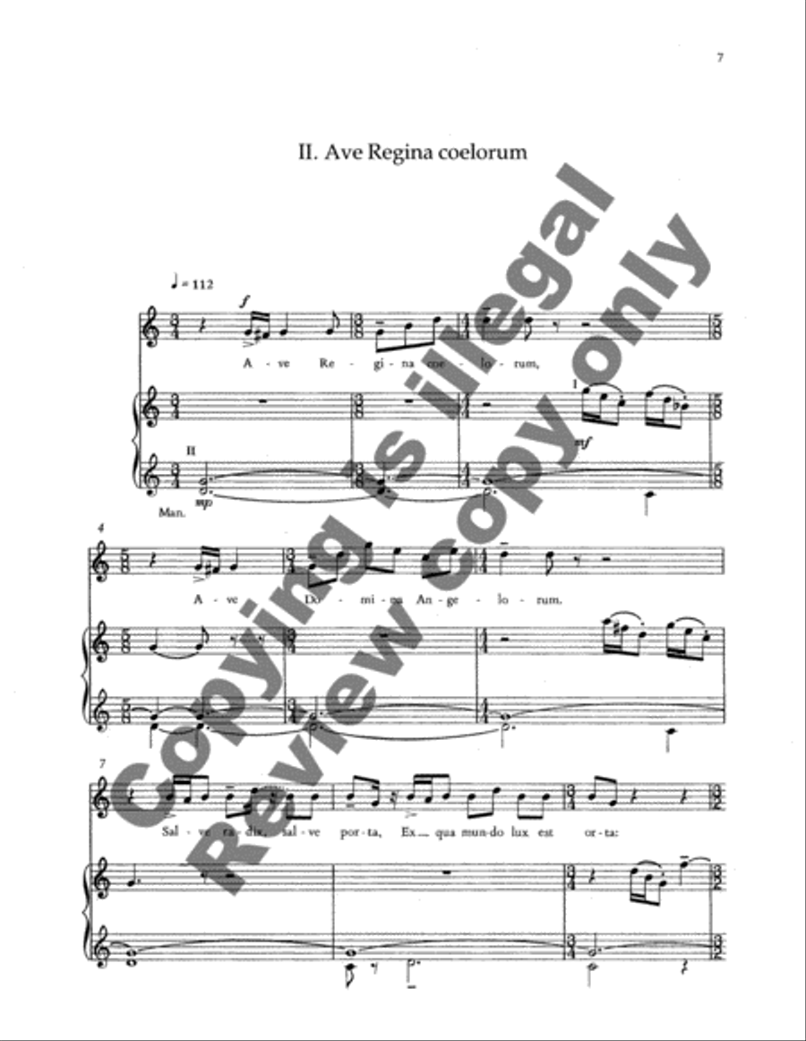 Four Marian Antiphons High Voice scores gallery preview page 5