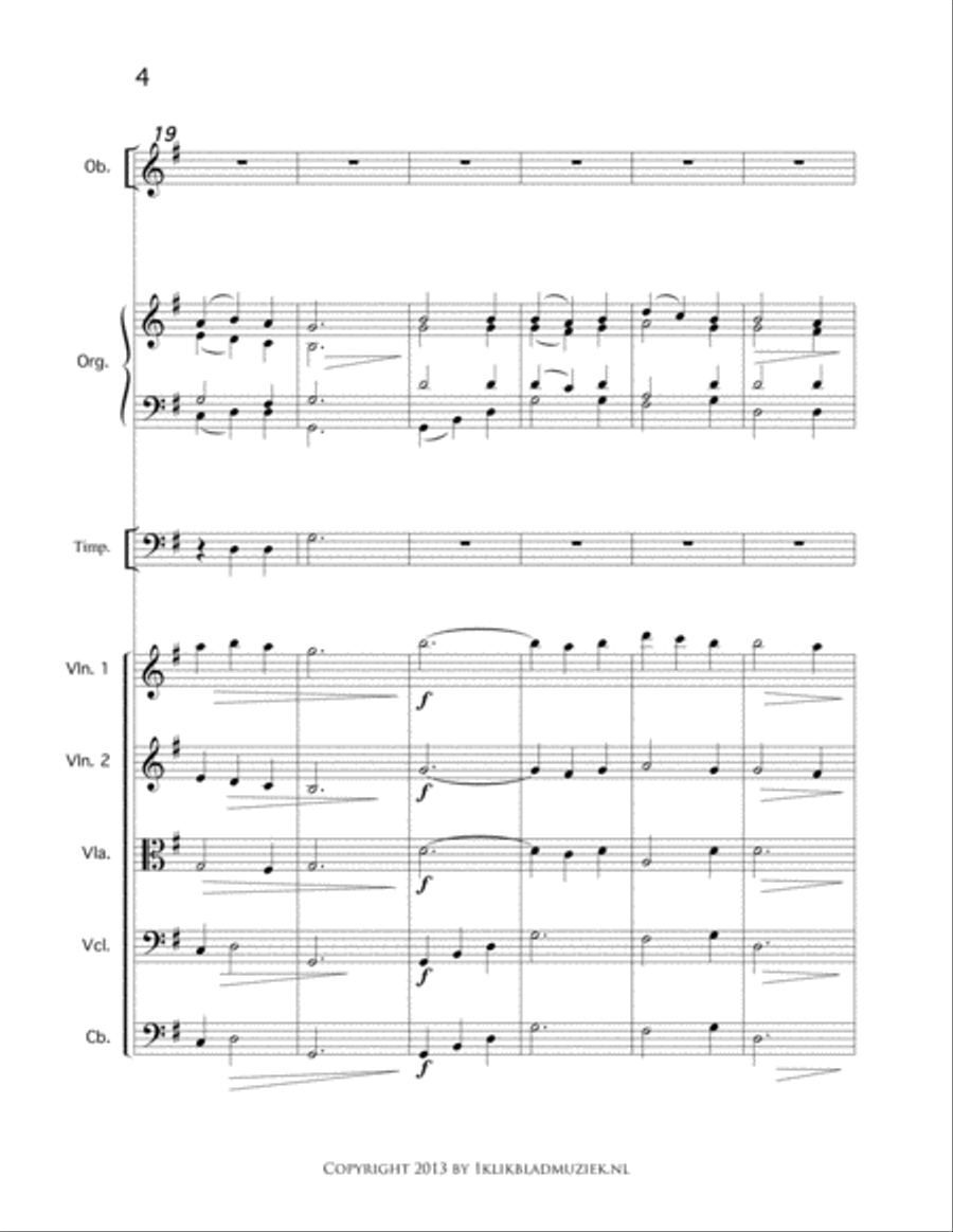 Grote God, Wij Loven U Oboe scores gallery preview page 4
