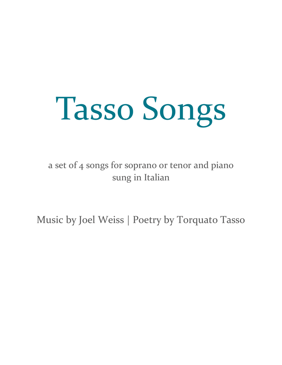 Tasso Songs High Voice scores gallery preview page 1