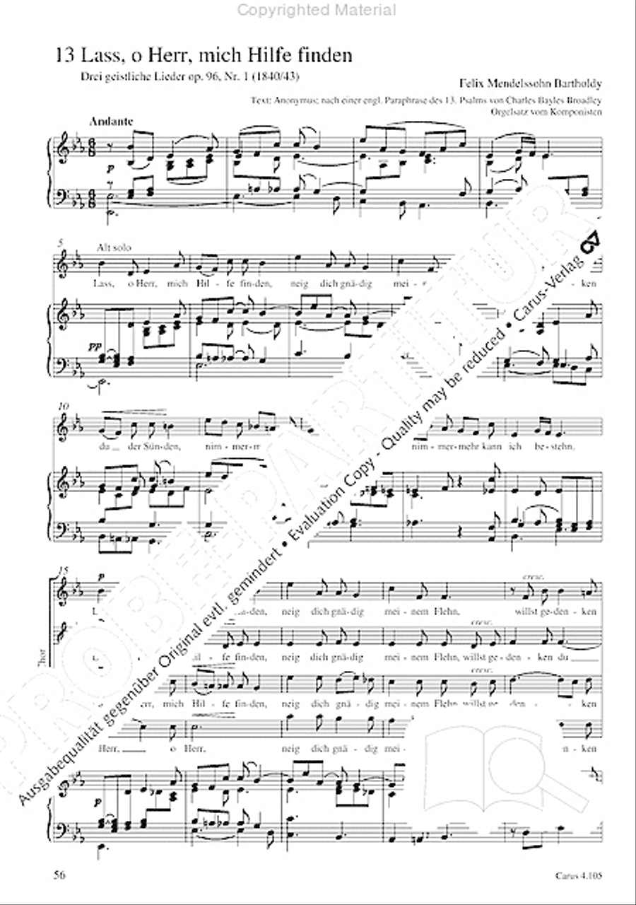 Choral collection Mendelssohn - editionchor Choir scores gallery preview page 57