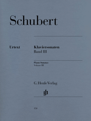 Book cover for Schubert - Sonatas Book 3 Piano Urtext