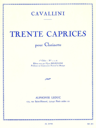 Thirty Caprices - Vol. 1 (clarinet)