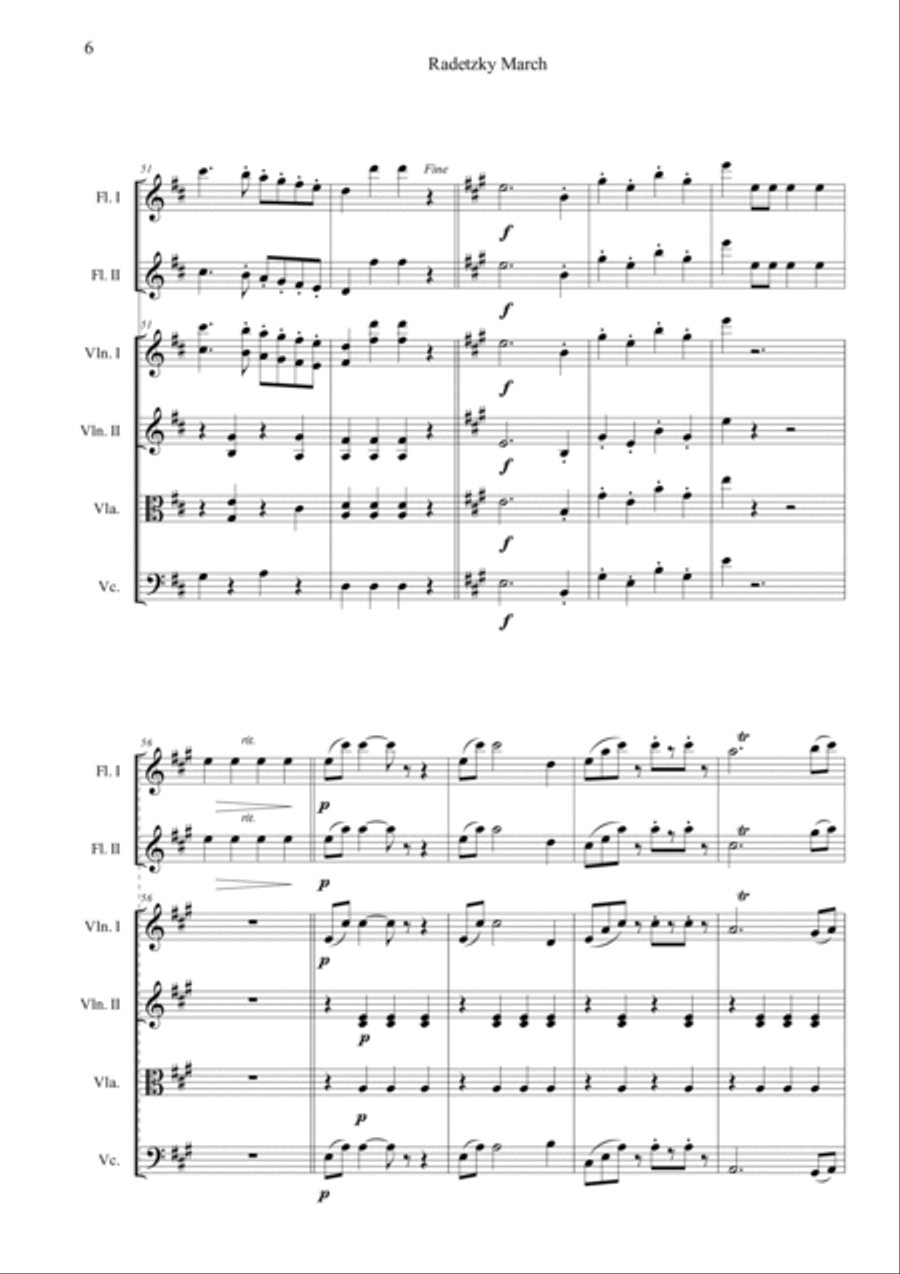 Radetzky Marsch Orchestra scores gallery preview page 6
