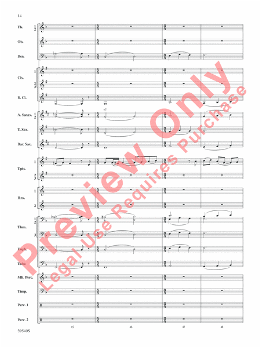Carols from the British Isles Concert Band scores gallery preview page 15
