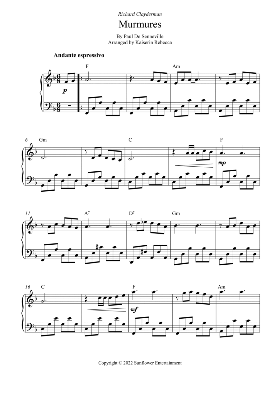 Murmures Piano Method scores gallery preview page 1
