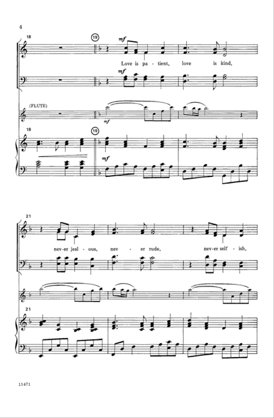 The Greatest of These Is Love 4-Part scores gallery preview page 4