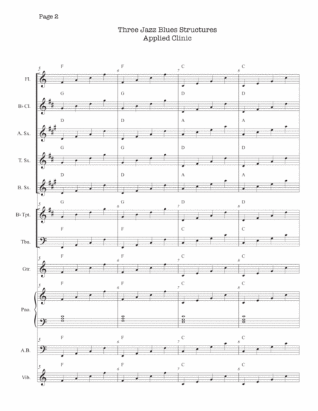 Jazz Blues Lesson Plan with Score and Parts