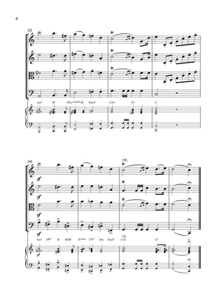 Wedding March - For String Quartet and piano - with chords image number null