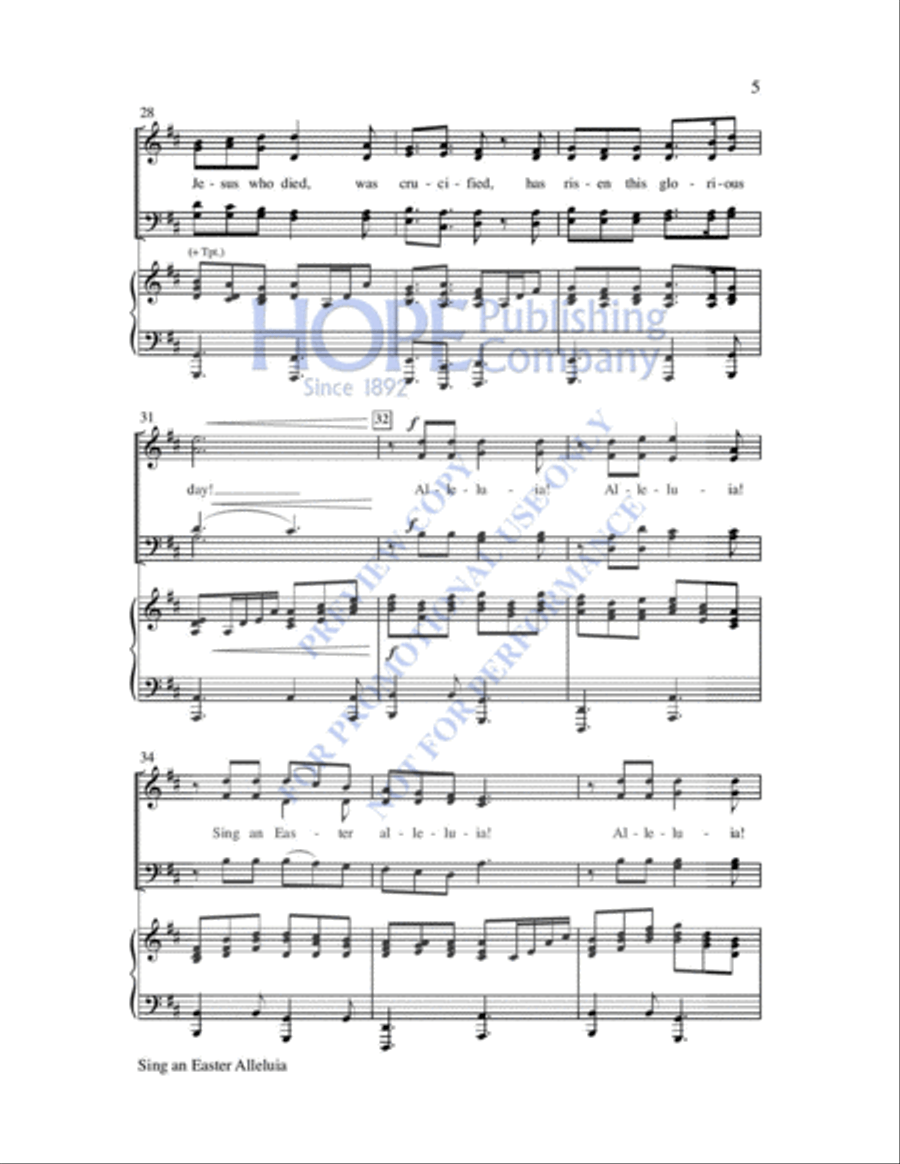 Sing an Easter Alleluia 4-Part scores gallery preview page 6
