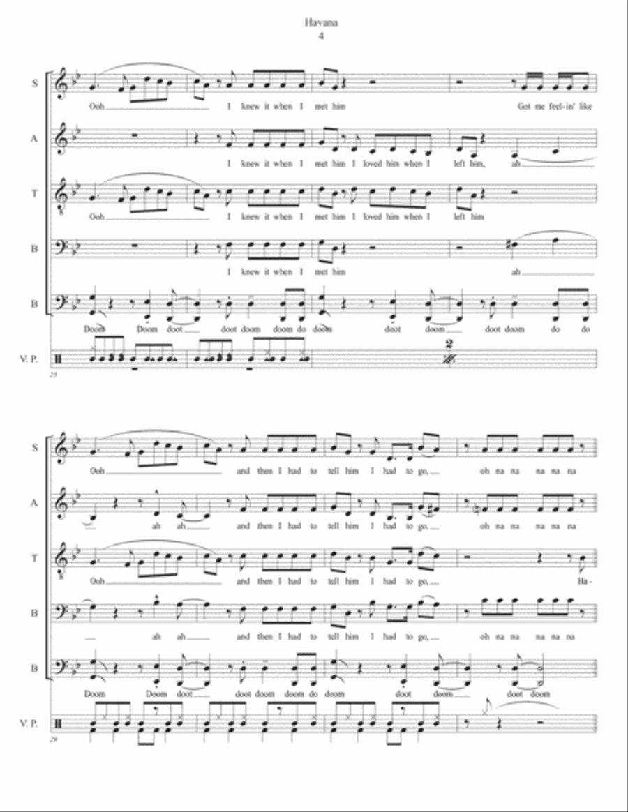 Havana Havana 4-Part scores gallery preview page 4