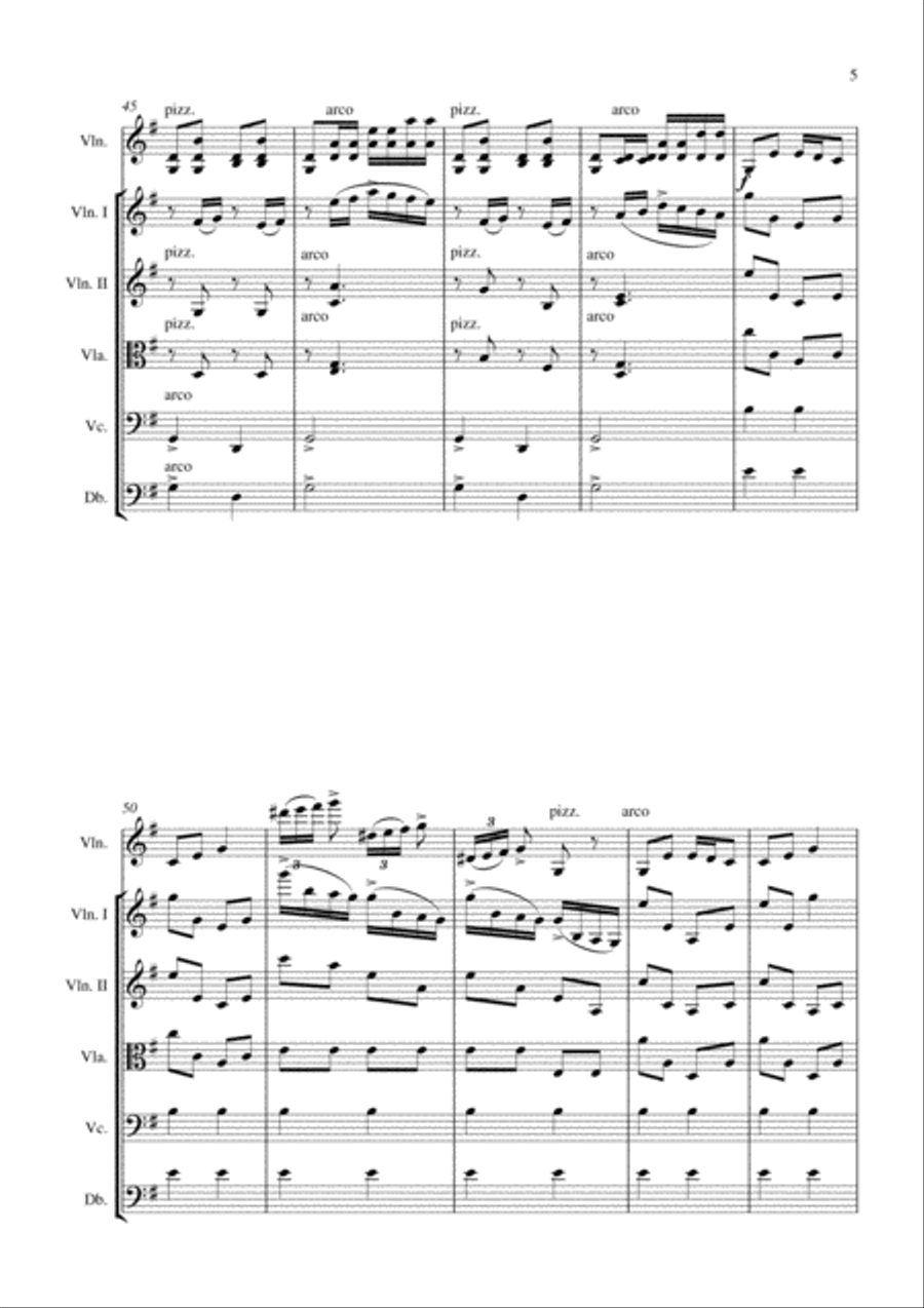 Moussorgsky : Gopak for violin and string Orchestra String Orchestra scores gallery preview page 5