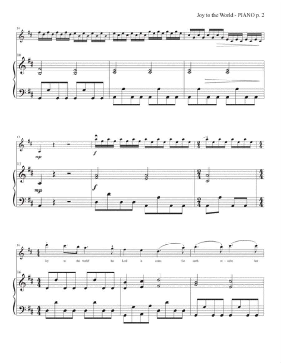 Joy To the World with Vivaldi's Gloria - Violin Solo Violin Solo scores gallery preview page 3