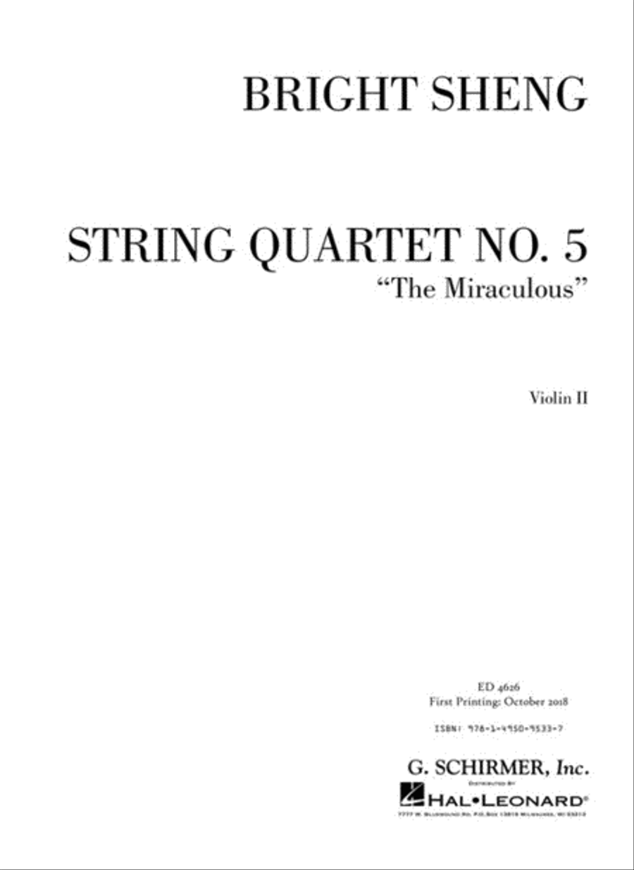 String Quartet No. 5 The Miraculous String Quartet scores gallery preview page 7